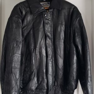 Fondini Fashion black leather jacket